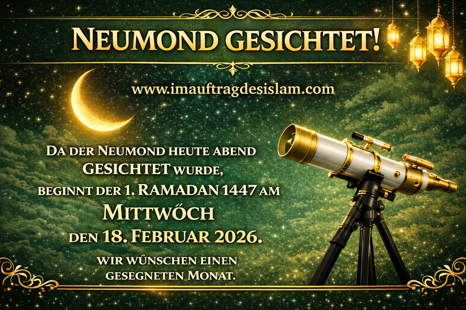 NEUMONDSICHTUNG RAMADAN